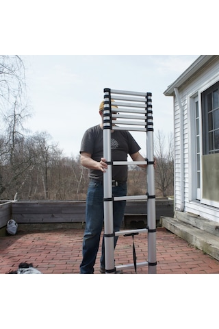 Teleskopik Merdiven 2,9 Mt Aluminyum 10 Basamaklı