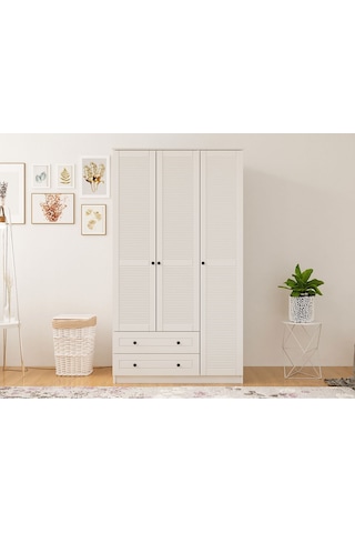 Rabi Mobilya Diva Country 3 Kapak 2 Çekmece Mega Gardırop