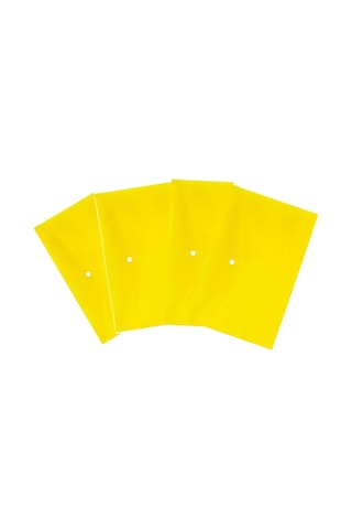 A4 Çıtçıtlı Dosya Sarı 4 Adet Pvc 31 x 24 CM