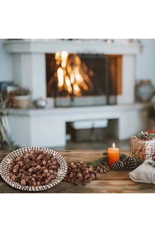 Doğal Kurutulmuş Çam Kozalak Seti-75 Gr, Hobi Ve Yılbaşı Süsü, Hediye Paketleme, 45-50 Adet - 2-3 Cm