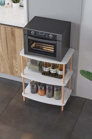 Mutfak Standı Mutfak Rafı Mutfak Bangosu Mikrodalga Dolabı -beyaz