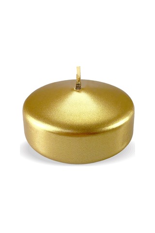 12 Adet Altın Rengi Suda Yüzen Mum Çap : 5 Cm Altın