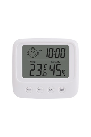 Çocuklar için İç Mekan Termometre ve Saatli Nem Ölçer Thr339