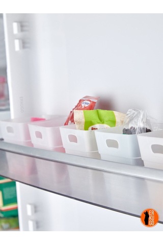 9'lu Set Buzdolabı & Kapak Içi Düzenleyici, Organizer Kutu Plastik 90 X 90 Beyaz Tr Diğer