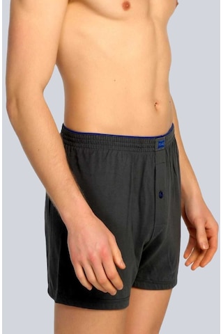 Tutku Erkek Siyah 3'Lü Düğmeli Penye Boxer 001