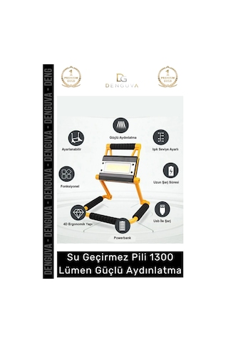 Premium Seri Beyaz Işık Sert Plastik Tpr Su Geçirmez Pilli 1300 Lümen Güçlü Aydınlatma Çok Renkli