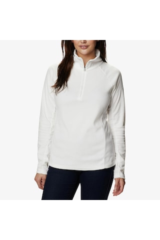 Columbia Glacial 1/2 Zipped Kadın Beyaz Polar Düz 1802201125 Krem