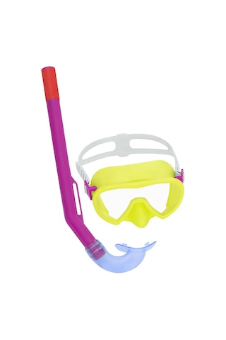 Çocuk 3+ Dalış Gözlük Maske Şnorkel Seti 01 Fuşya01