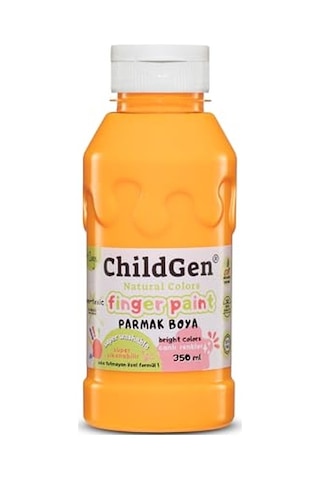 Yıkanabilir Parmak Boya 350 Ml Şişe - Turuncu