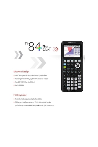 Texas Instruments Texas Ins. Tı-84 Plus Ce-t Python Edition Grafik Hesap Makinesi Genel