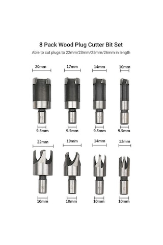Xinxin Ağaç İşleme Pah Delme Aracı Ahşap Kesici 8 Adet