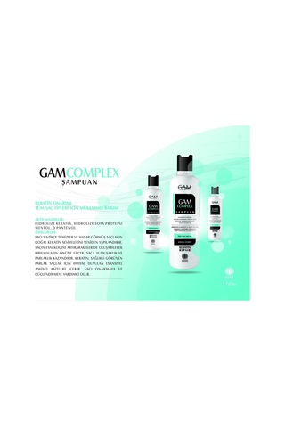Gam Complex Elastikiyet Keratin Onarıcı Bakım Şampuanı 275 ML