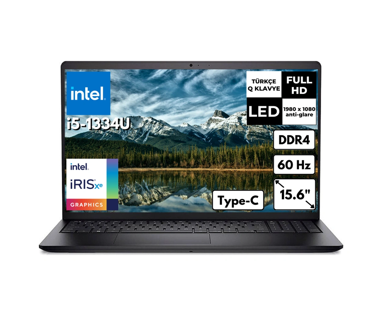 Dell Vostro 3530 N3409PVNB3530UAT3 i5-1334U 8 GB 1 TB SSD Iris Xe Graphics 15.6" FHD Free Dos Dizüstü Bilgisayar