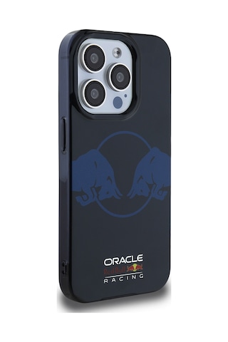 Apple Uyumlu iPhone 15 Pro Max Kılıf Redbull Lisanslı Magsafe Iml Çift Boğa Baskılı Sert Pc Kapak Lacivert