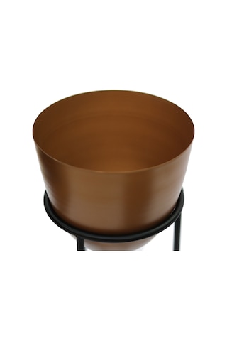 Summus Metal Ayaklı Saksı Küçük Boy Bronz