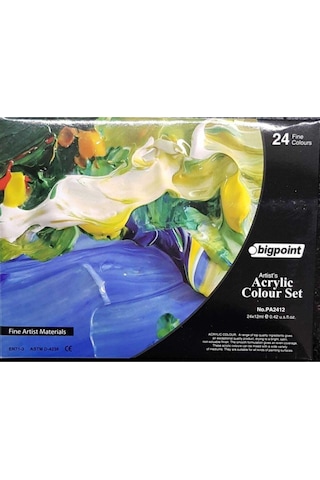 Bigpoint Akrilik Boya Seti 12Ml Tüp X 24 Renk