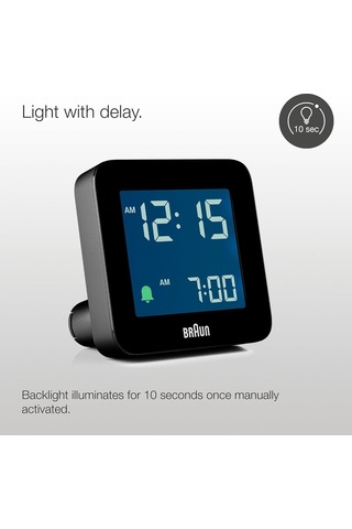 Braun Dijital Çalar Saat Erteleme Fonksiyonu, Negatif Lcd Ekran, Hızlı Ayar Fonksiyonu, Siyah Crescence Alarmı, Bc09