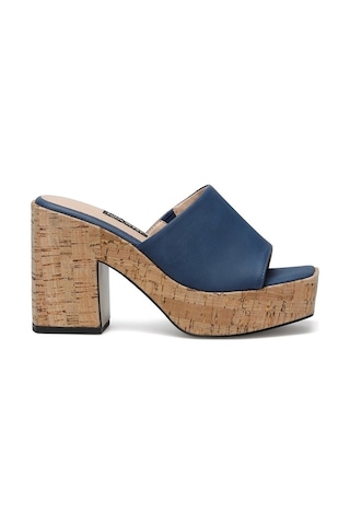 Nine West Garba 2Fx Kadın Topuklu Terlik-Lacivert