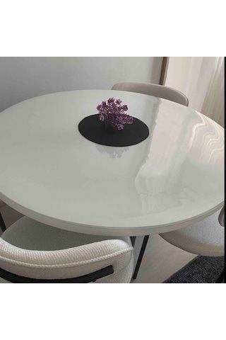 Yuvarlak 2,6mm Şeffaf Kalın Pvc Masa Örtüsü Kaymaz Koruyucu Şeffaf