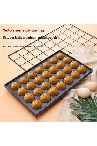 Moveevo 28 Delikli Gazlı Balık Topu Ve Akvaryum Balığı Pişirme Tepsisi - Çift Işınlama İğnesi İle Dayanıklı Malzeme Diğer