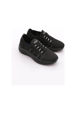 King Paolo H5181 Kadın Runner Krakers Keten Spor Ayakkabı Siyah