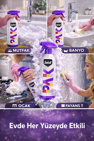 Selsil Pak Köpük 500ml + Krem 500gr 2'li Set