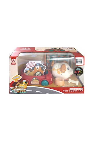 Sesli Sevimli Köpek Ve Arabası - Sarı