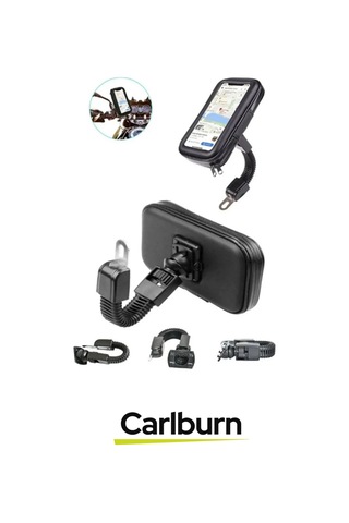 Özel Üretim Şeffaf Ön Yüzeyli Hafif 360 Derece Dönebilen Su Geçirmez Motosiklet Telefon Tutucu