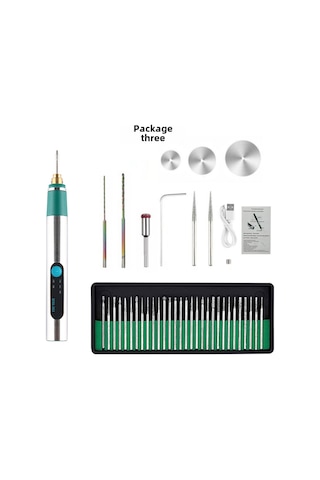 Maiyame Taşlama, Taşlama Ve Kesme İçin Şarj Edilebilir El Tipi Elektrikli Fırçatma Makinesi - Hız Ayarlı Profesyonel Mini Polisaj Aleti Paket 3