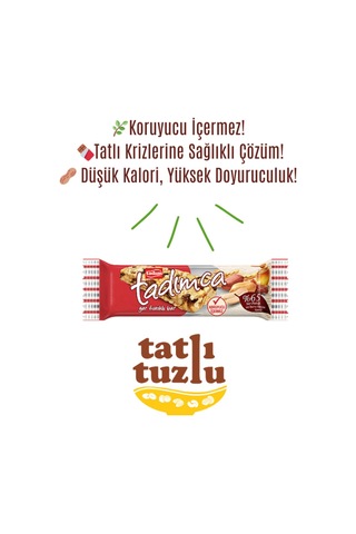 Tadım Tadımca Yer Fıstıklı Bar 30 Gr X 20 Adet Doğal, Besleyici Ve Lezzetli Atıştırmalık