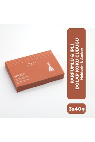 Thalia Home Nektarin & Amber Kokulu İpli Dolap Kokusu Çubuğu 3 x 40 G