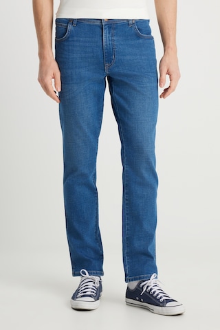 Wrangler Texas Slim Fit Dar Kesim Normal Bel Dar Paça Açık Mavi Pamuklu Esnek Denim Pantolon