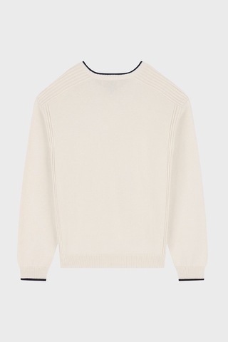 Armani Exchange Pamuk Karışımlı Regular Fit Bisiklet Yaka Kazak Erkek Kazak Xm003009 Af28775 U0007 Kırık Beyaz