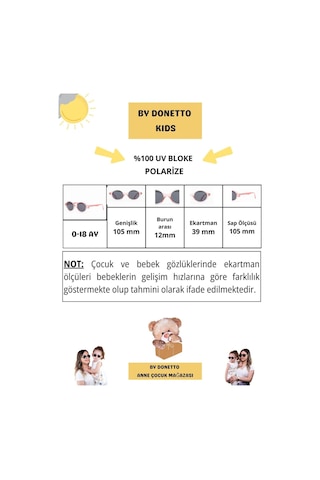 Yeni-unisex 0-18 Ay Polarize Ve Uv Korumalı Pembe Çocuk Güneş Gözlüğü Pudra