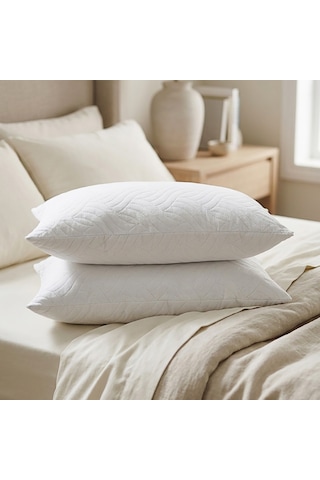 Ocean Home Textile 2'li 900 Gr Kapitoneli Silikon Yastık Seti 50 X 70 Cm Beyaz