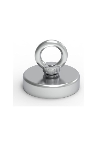 Dünya Magnet 48mm Çapında Fishing Magnet, Süper Güçlü Halkalı Neodyum Pot Mıknatıs, Kanca Kurtarma Mıknatıs