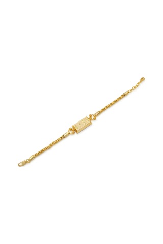 İmitasyon Altın Kaplama Örgü Desenli Külçe Bileklik Blk-1154 Altın