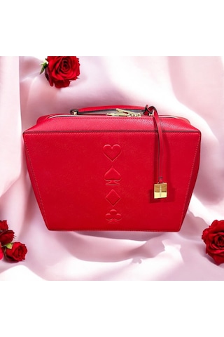 Estee Lauder Kırmızı Kozmetik Ve Seyahat Makyaj Çantası Genişli-33-uzunluk-28- Mükemmel Kırmızı