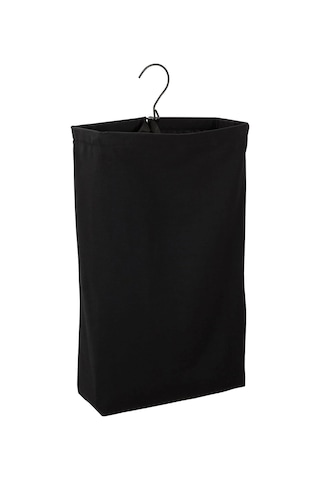 Lexroo Hanging Cotton Canvas Laundry Hamper Bag, Black Çok Renkli