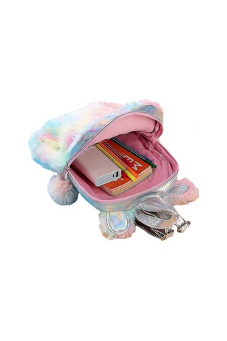 Unicorn Kız Okul Çantası Peluş Sırt Çantası Çocuk Fermuarlı Hafif Sırt Çantası Tek Beden Diğer