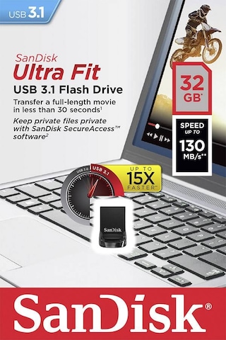 SanDisk Ultra Fit SDCZ430-032G-G46 32 GB Usb 3.1 Flash Bellek