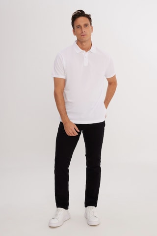 AC&Co / Altınyıldız Classics Erkek Beyaz Pamuklu Slim Fit Dar Kesim Polo Yaka Tişört Beyaz