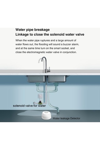 Moly Zigbee Su Dedektörü, Tuya Akıllı Bağlantı, Yerel-uzaktan Hatırlatma, Pil Düşük Uyarı