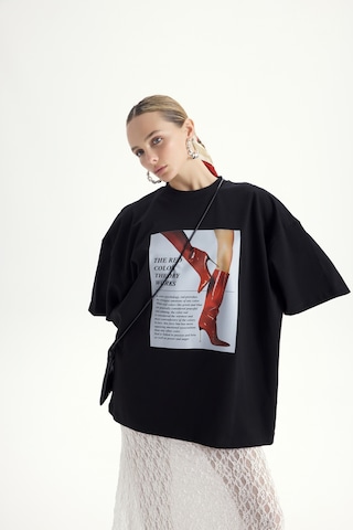 Mai Studios Co. Theory Oversize Siyah T-shirt SIYAH