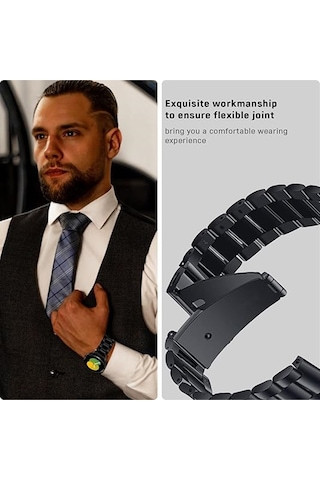 Huawei Watch Gt3 / Gt4 / Gt5 / Gt6 / Gt6 Pro 46mm Uyumlu 22mm Paslanmaz Çelik Akıllı Saat Kordonu