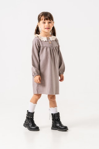 Smile Kids Düğmeli Kız Elbise Mor