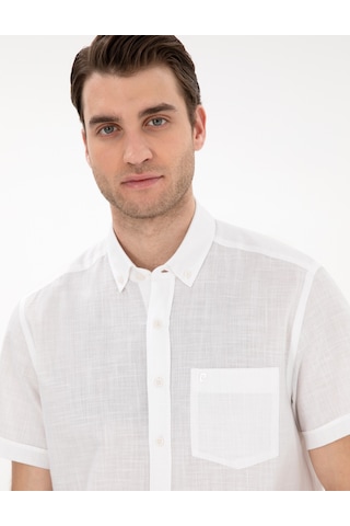 Pierre Cardin Erkek Beyaz Gömlek Kısa Kollu 50306950-vr013 Beyaz