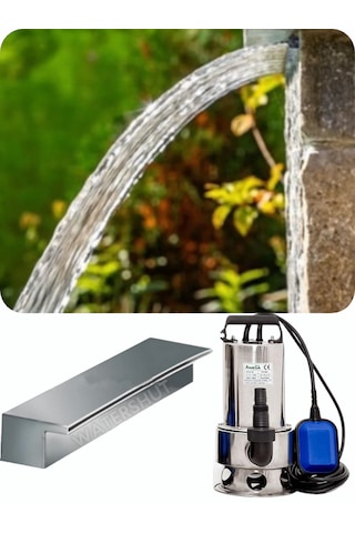 Watershut 1000 Mm Duvar Şelalesi + 900 Watt Dalgıç Pompa Seti