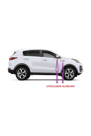 Kia GT Line Sportage Yan Aynalar Ve Çamurluk Yanı Damla Desen Bıç