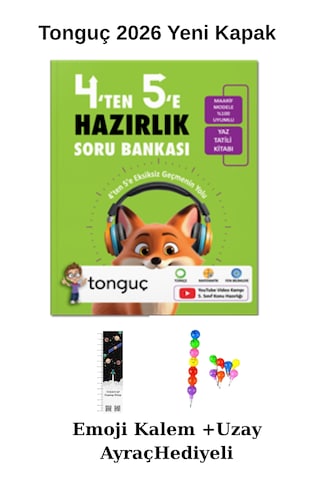 Tonguç 4'ten 5'e Hazırlık Kitabı 2026 Yeni Kapak Maarif M. Emoji K.+uzay A